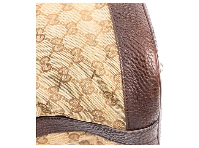 Borsa Dome Medium GG Canvas con charm Gucci Beige - vista 6