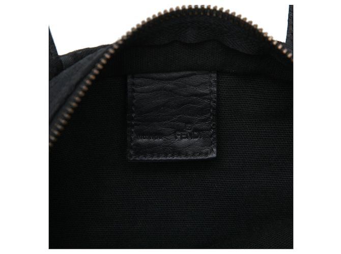 Borsa Fendi Zucchino Canvas nera Nero - vista 5