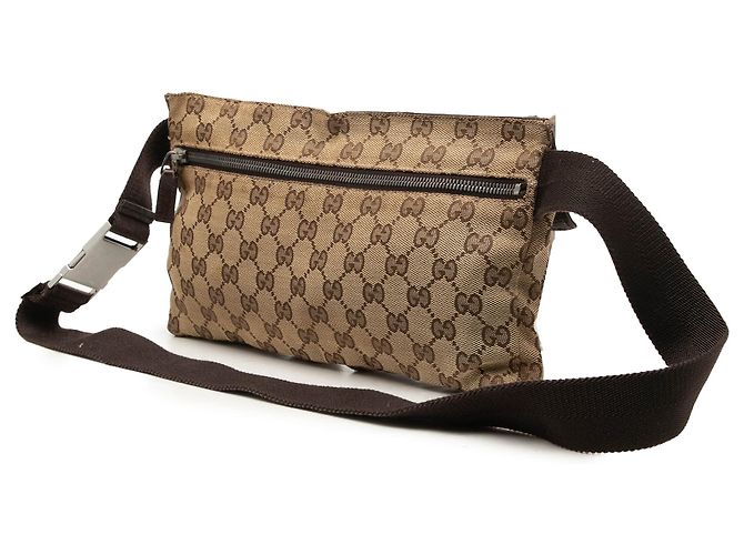 Borsa cintura Gucci GG Canvas beige con doppia tasca - vista 2