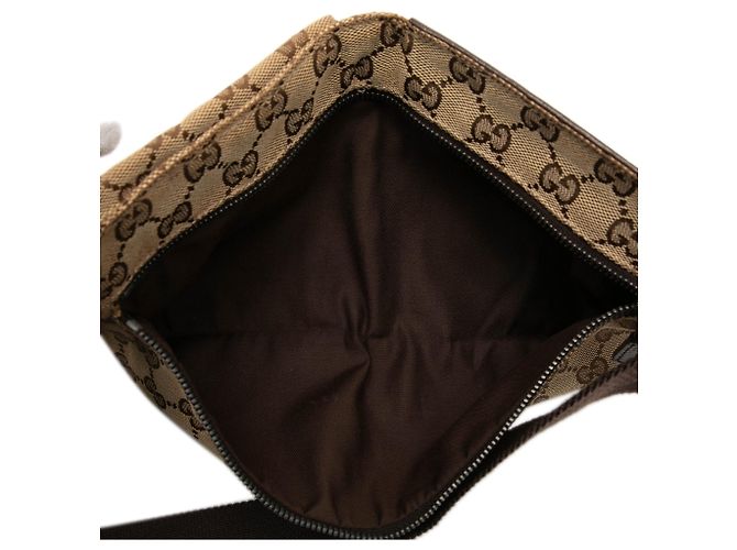 Borsa cintura Gucci GG Canvas beige con doppia tasca - vista 4