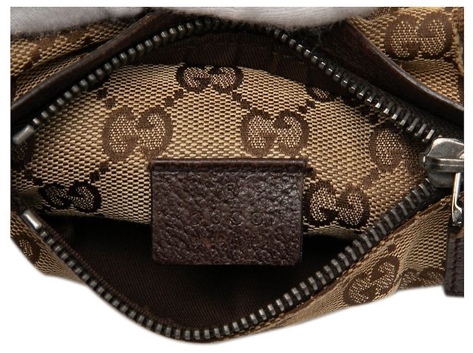 Borsa cintura Gucci GG Canvas beige con doppia tasca - vista 5