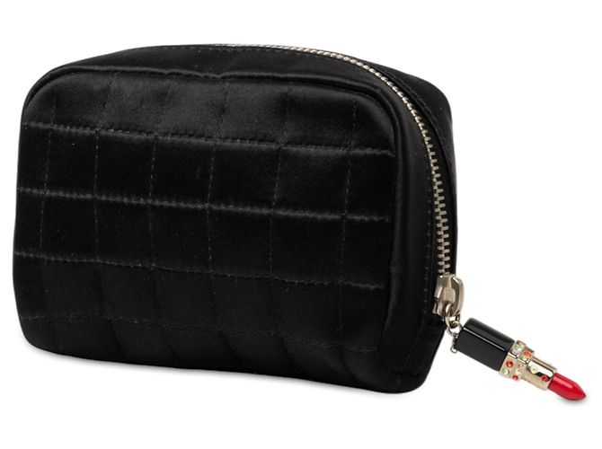 Chanel Mini CC Chocolate Bar Satin Lippenstift Charm-Tasche in Schwarz - Ansicht 2