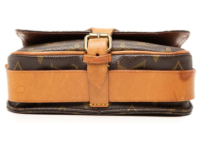 Borsa a tracolla Louis Vuitton Monogram Cartouchiere PM Marrone - vista 3