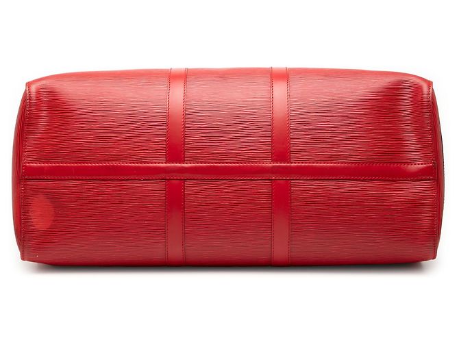 Sac de voyage Louis Vuitton Epi Keepall 50 rouge - vue 3