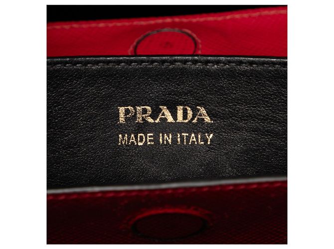 Prada Large Double Satchel aus Saffiano-Leder in Rot - Ansicht 5