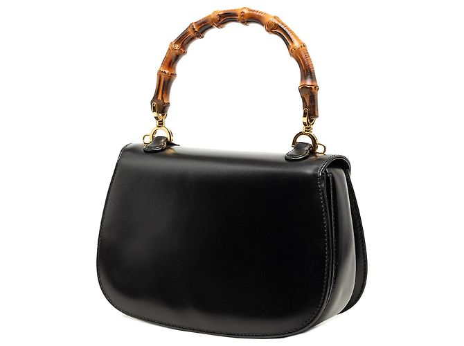 Borsa Gucci Small Bamboo Night in pelle di vitello nera Nero - vista 2