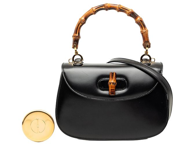 Borsa Gucci Small Bamboo Night in pelle di vitello nera Nero - vista 7