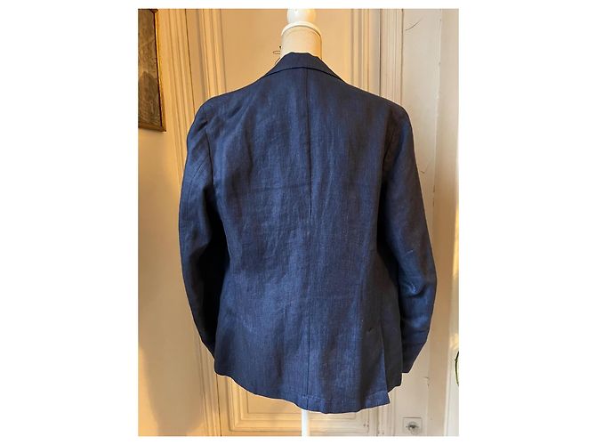 Autre Marque Blazer de lino azul marino - vista 6