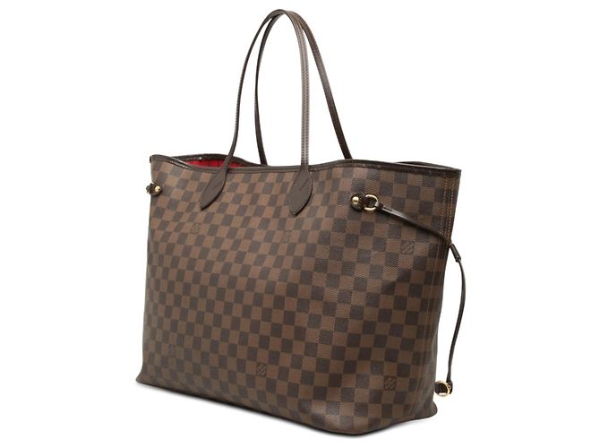 Borsa Tote Louis Vuitton Damier Ebene Neverfull GM marrone - vista 2