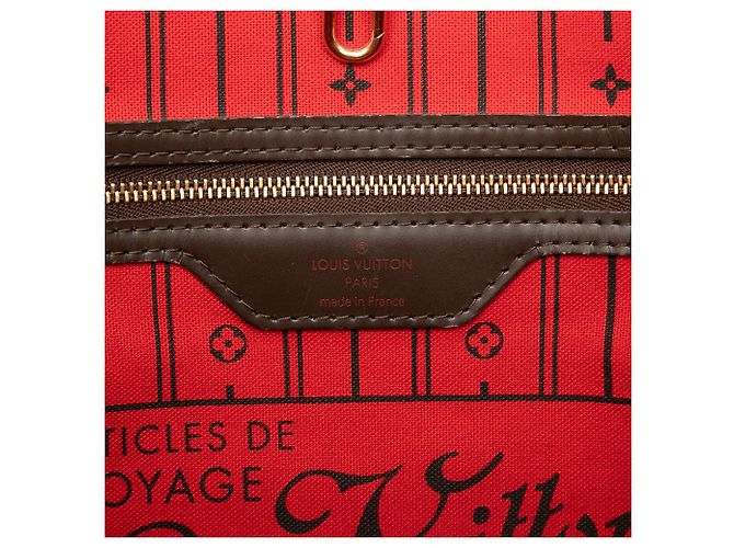 Borsa Tote Louis Vuitton Damier Ebene Neverfull GM marrone - vista 5