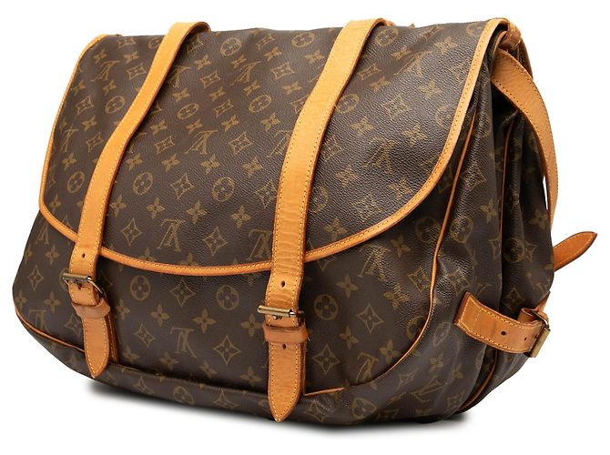 Brown Louis Vuitton Monogram Saumur 43 Travel Bag - view 2