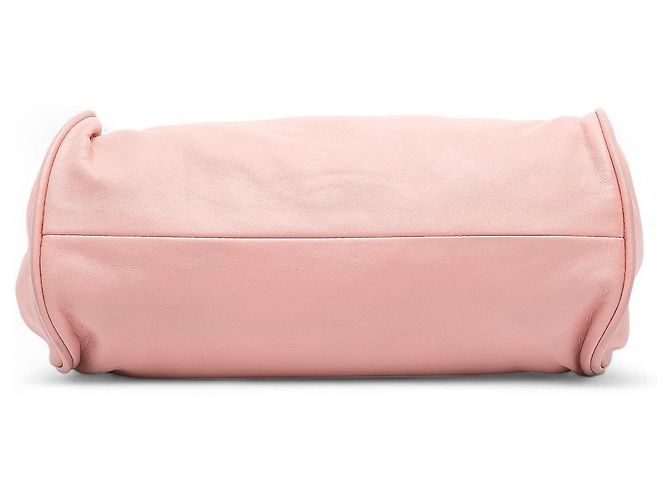 Chanel Camellia Top Handle Frame Bag Handtasche aus rosa Lammleder - Ansicht 3