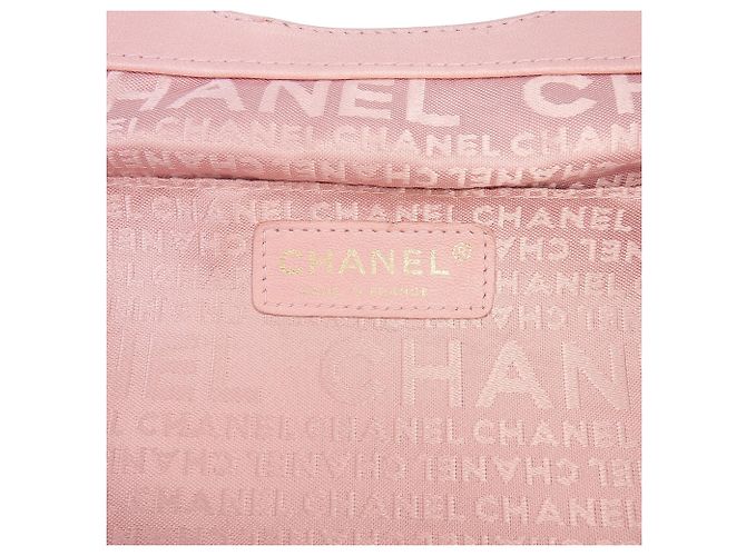 Chanel Camellia Top Handle Frame Bag Handtasche aus rosa Lammleder - Ansicht 5