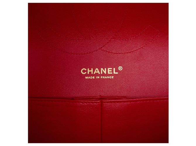 Borsa a tracolla Chanel Jumbo Classic Double Flap in pelle d'agnello rossa Rosso - vista 5