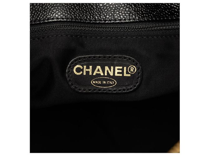 Borsa a tracolla Chanel Caviar CC nera Nero - vista 5