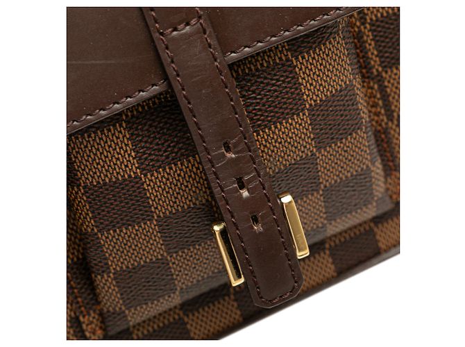 Bolso de hombro Louis Vuitton Damier Ebene Manosque PM Marrón Castaño - vista 10