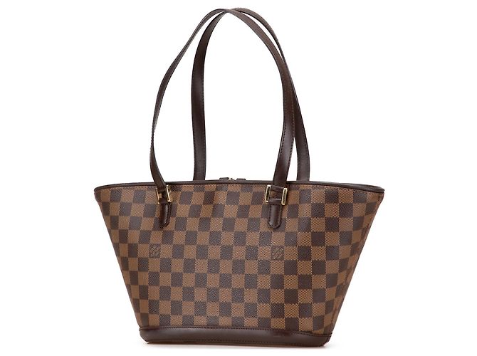 Bolso de hombro Louis Vuitton Damier Ebene Manosque PM Marrón Castaño - vista 2