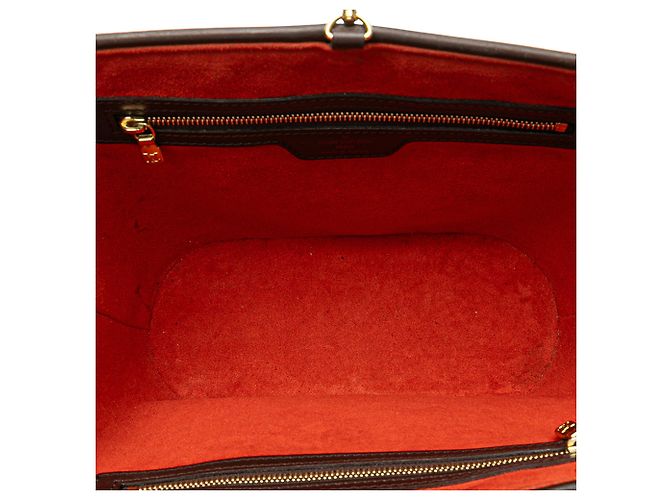 Bolso de hombro Louis Vuitton Damier Ebene Manosque PM Marrón Castaño - vista 4