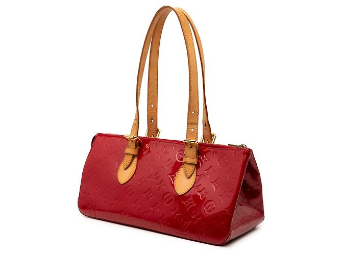 Borsa a tracolla Louis Vuitton Monogram Vernis Rosewood Avenue rossa - vista 2
