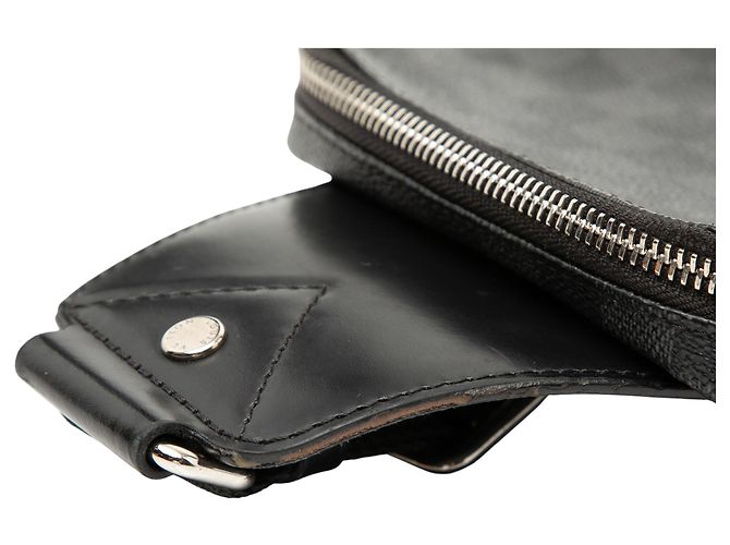 Borsa a tracolla Louis Vuitton Avenue Sling Damier Graphite Nera - vista 8