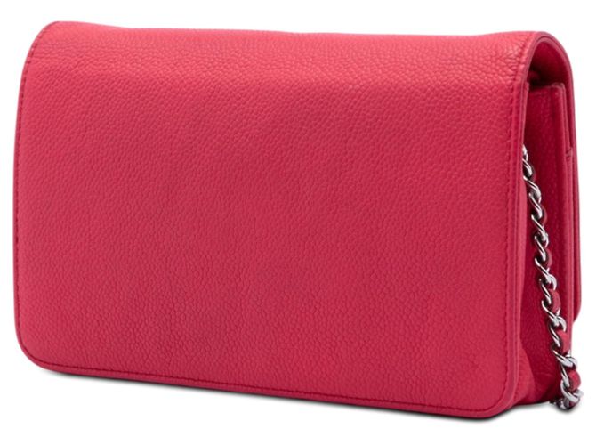 Borsa a tracolla Chanel Caviar Bicolor CC Wallet On Chain Rosa - vista 2