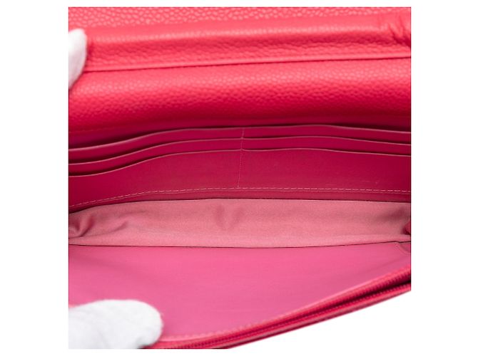 Borsa a tracolla Chanel Caviar Bicolor CC Wallet On Chain Rosa - vista 4