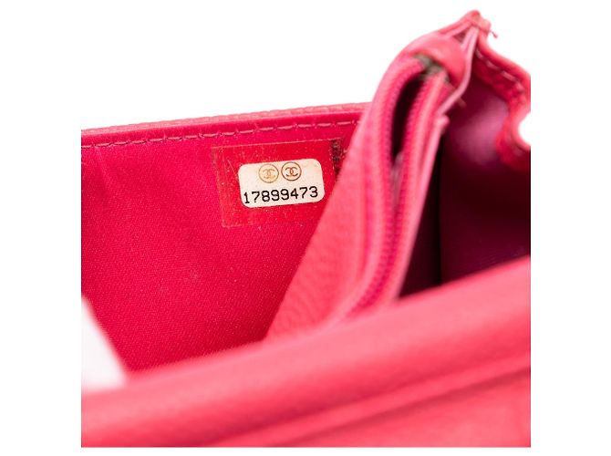 Borsa a tracolla Chanel Caviar Bicolor CC Wallet On Chain Rosa - vista 6