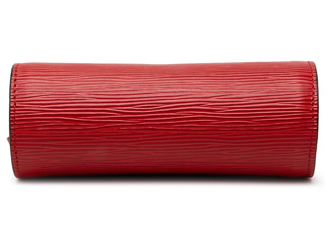 Borsa a mano Louis Vuitton Epi Pochette Papillon rossa - vista 3