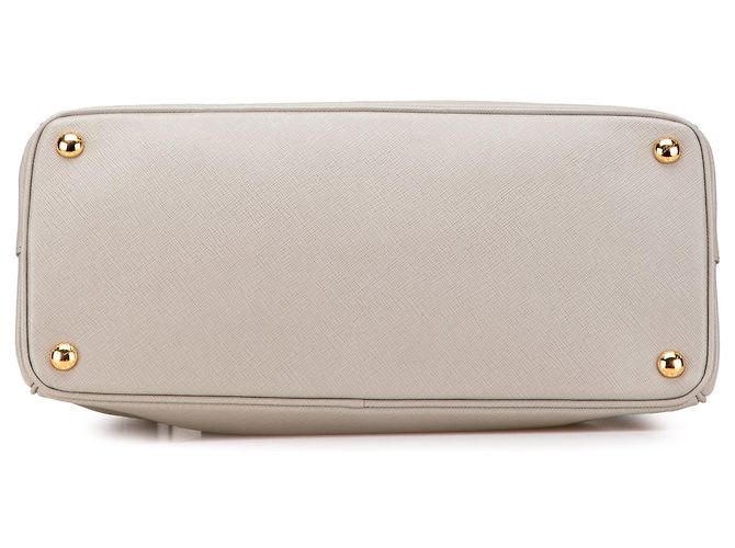 Borsa Prada Medium Saffiano Lux Galleria Double Zip Grigia Grigio - vista 3