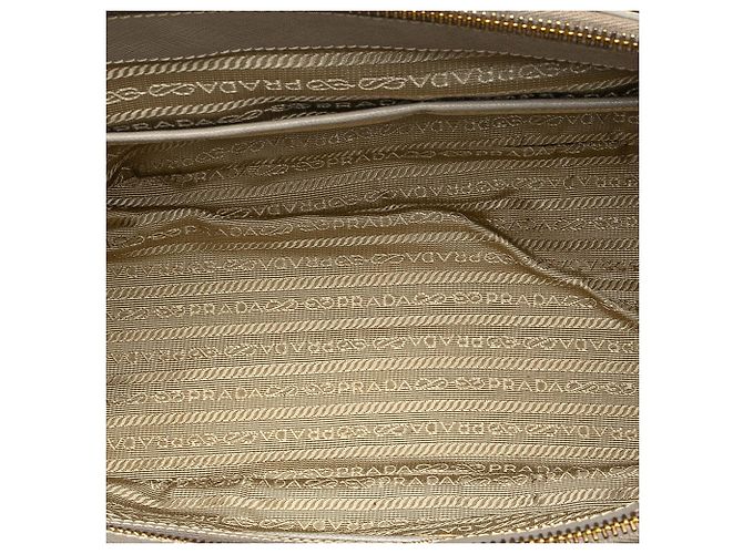 Borsa Prada Medium Saffiano Lux Galleria Double Zip Grigia Grigio - vista 4