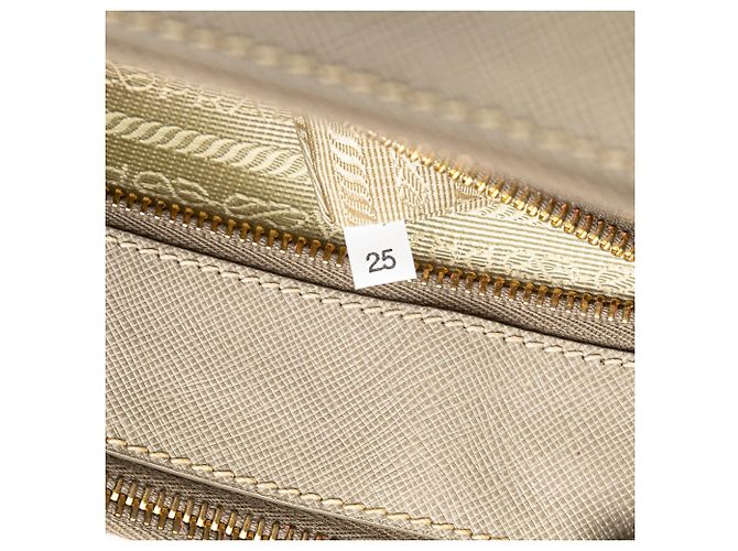Borsa Prada Medium Saffiano Lux Galleria Double Zip Grigia Grigio - vista 6
