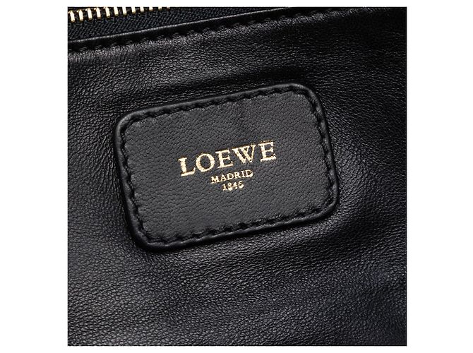 Borsa LOEWE Amazona 36 in pelle di capra metallizzata oro D'oro - vista 5