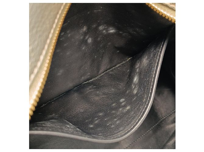 Borsa LOEWE Amazona 36 in pelle di capra metallizzata oro D'oro - vista 6