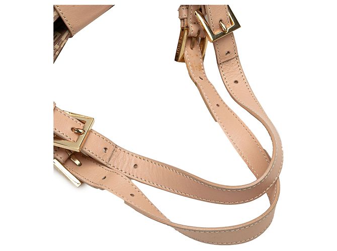 Fendi Zucchino Canvas Schultertasche Rosa Pink - Ansicht 12