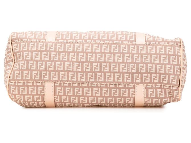 Fendi Zucchino Canvas Schultertasche Rosa Pink - Ansicht 3