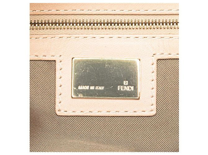 Fendi Zucchino Canvas Schultertasche Rosa Pink - Ansicht 5