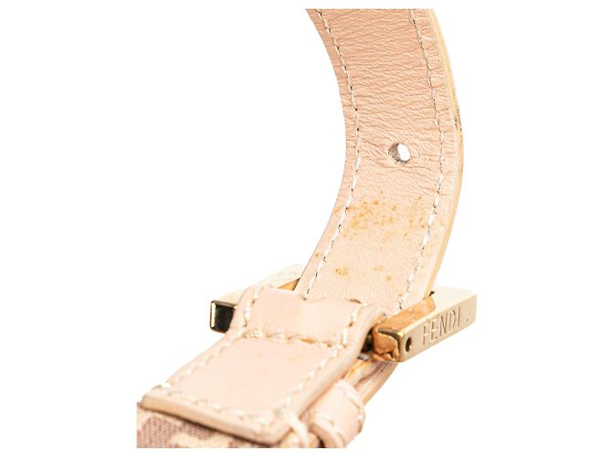 Fendi Zucchino Canvas Schultertasche Rosa Pink - Ansicht 6