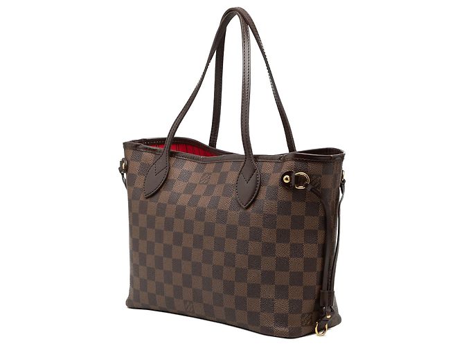 Sac cabas Louis Vuitton Damier Ebene Neverfull PM Marron - vue 2