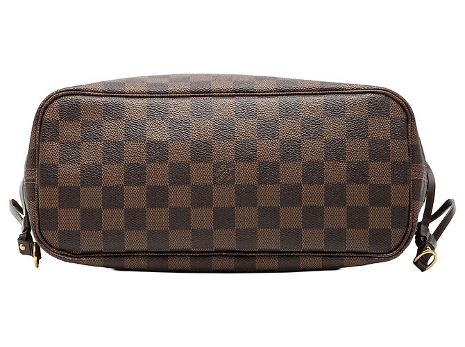 Sac cabas Louis Vuitton Damier Ebene Neverfull PM Marron - vue 3