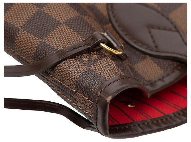Sac cabas Louis Vuitton Damier Ebene Neverfull PM Marron - vue 7