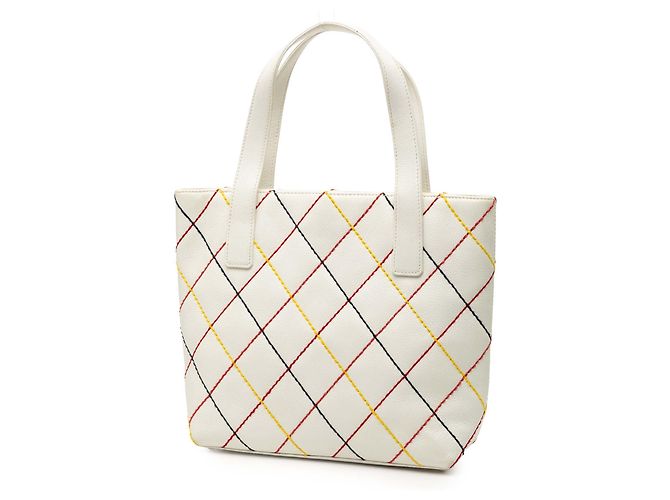 Borsa Chanel CC Wild Stitch in pelle di vitello bianca Bianco - vista 2