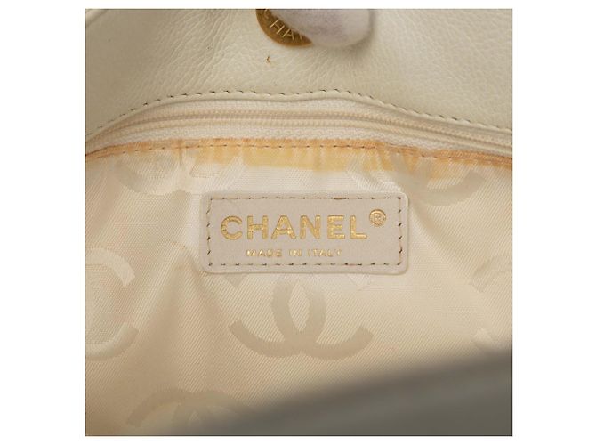 Borsa Chanel CC Wild Stitch in pelle di vitello bianca Bianco - vista 5