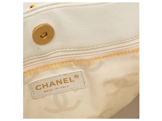 Borsa Chanel CC Wild Stitch in pelle di vitello bianca Bianco - vista 6