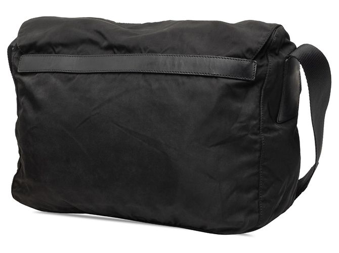 Double Borsa a tracolla Prada Tessuto blu con zip e doppia fibbia - vista 2