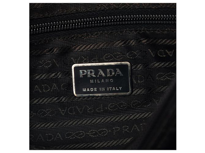 Double Borsa a tracolla Prada Tessuto blu con zip e doppia fibbia - vista 5