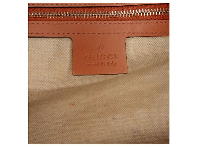 Borsa Boston Satchel Gucci Medium GG Canvas Web Joy Beige - vista 5
