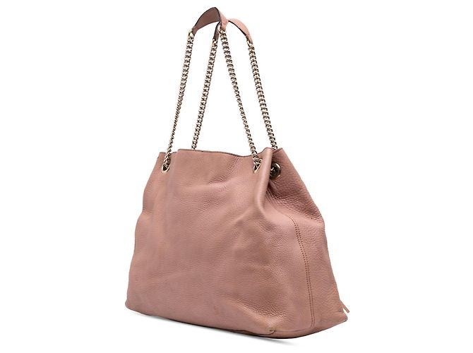 Borsa Tote Soho Chain Gucci Large in pelle di vitello rosa - vista 2