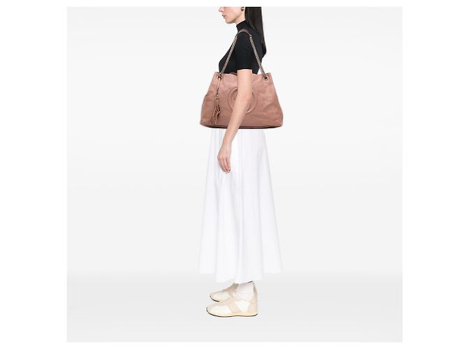 Borsa Tote Soho Chain Gucci Large in pelle di vitello rosa - vista 6