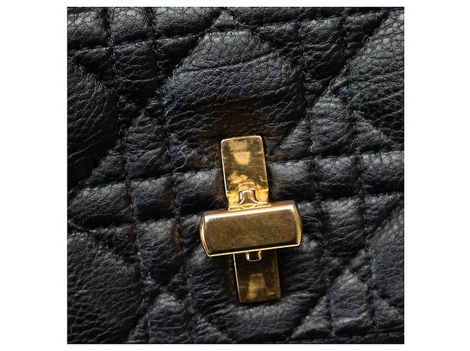 Borsa a tracolla Dior Caro Large Cannage Nera Nero - vista 11