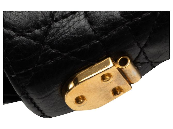 Borsa a tracolla Dior Caro Large Cannage Nera Nero - vista 12